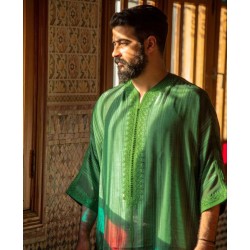 Gandoura Élégance – Vert Olive